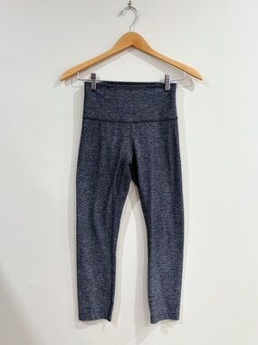 Lululemon Leggings 4 Heathered Gray High Rise Yoga Gym Minimalist Athleisure